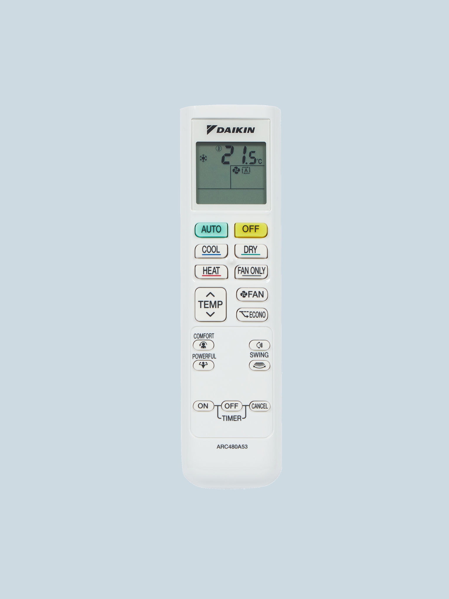 Pack-shot: telecomando del climatizzatore Sensira