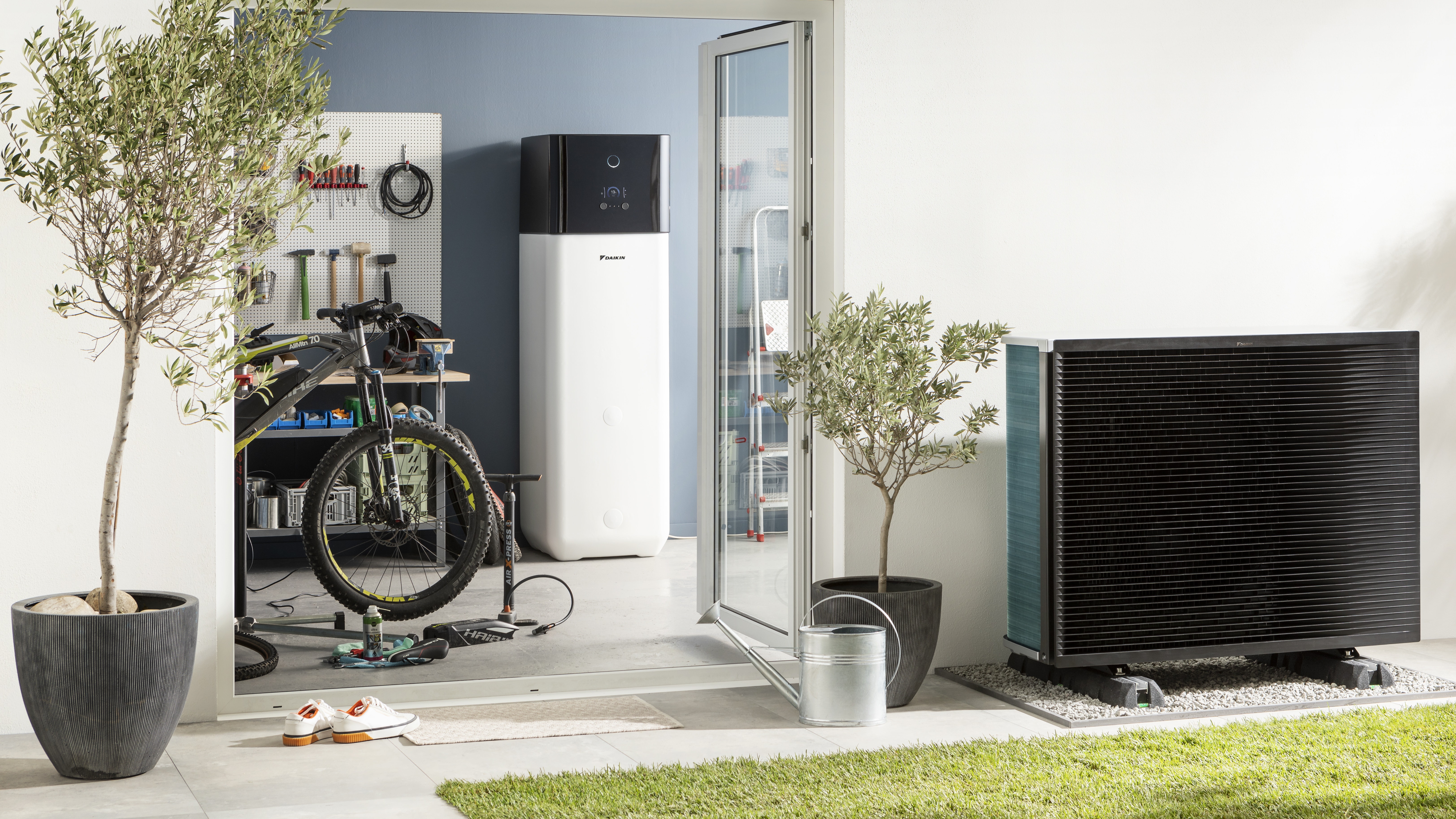 Unità esterna e interna di un sistema a pompa di calore